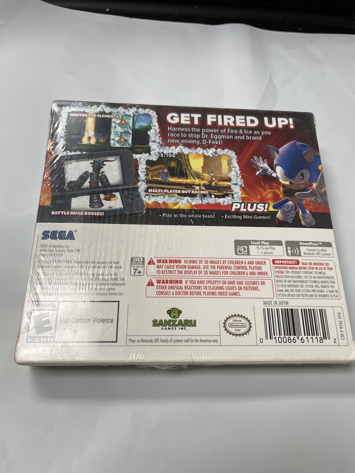 Sonic Boom: Fire & Ice — Launch Edition (Nintendo 3DS, 2016)