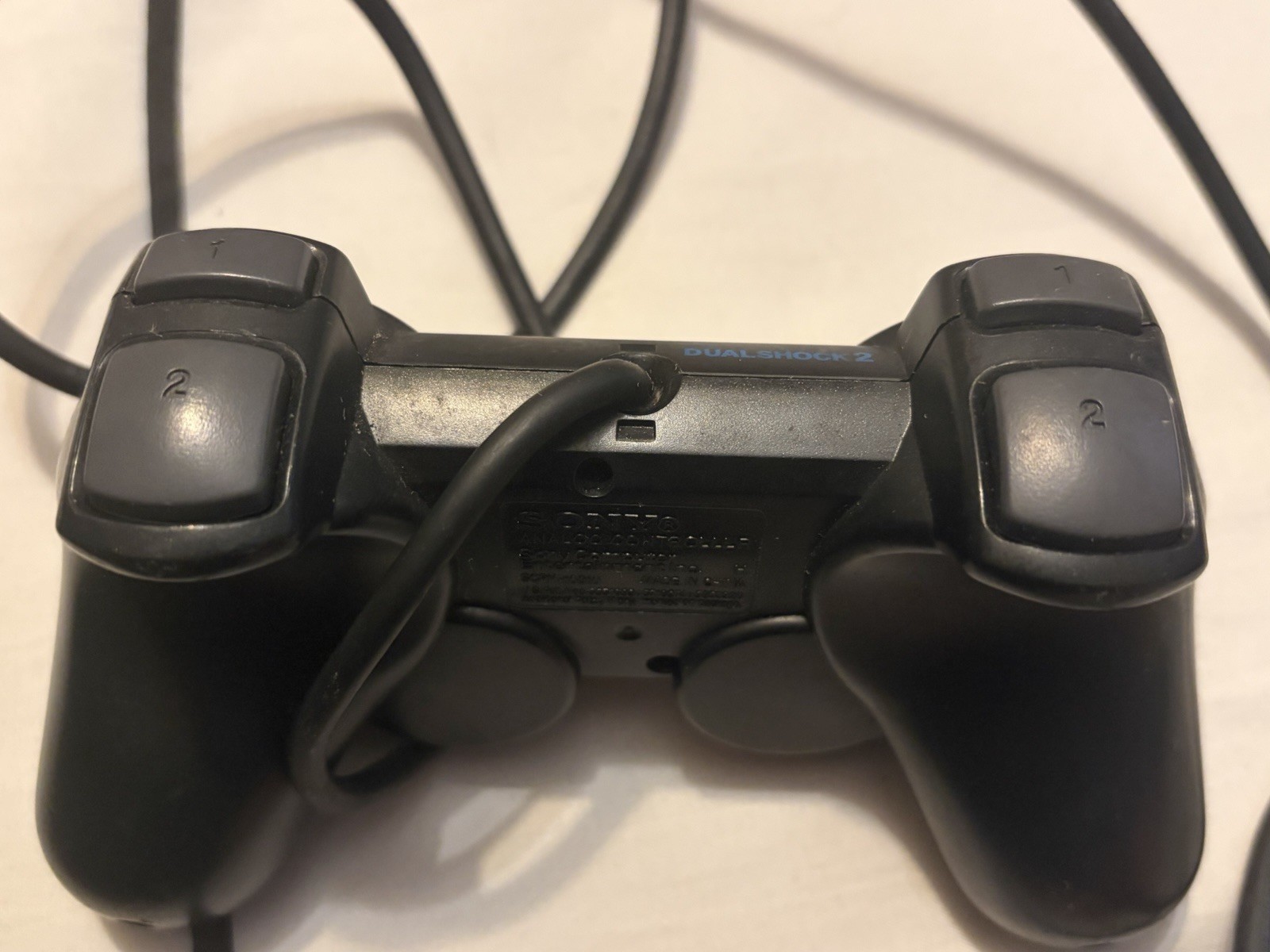 Sony PS2 BLACK Wired Controller OEM DualShock PlayStation 2 AUTHENTIC Untested