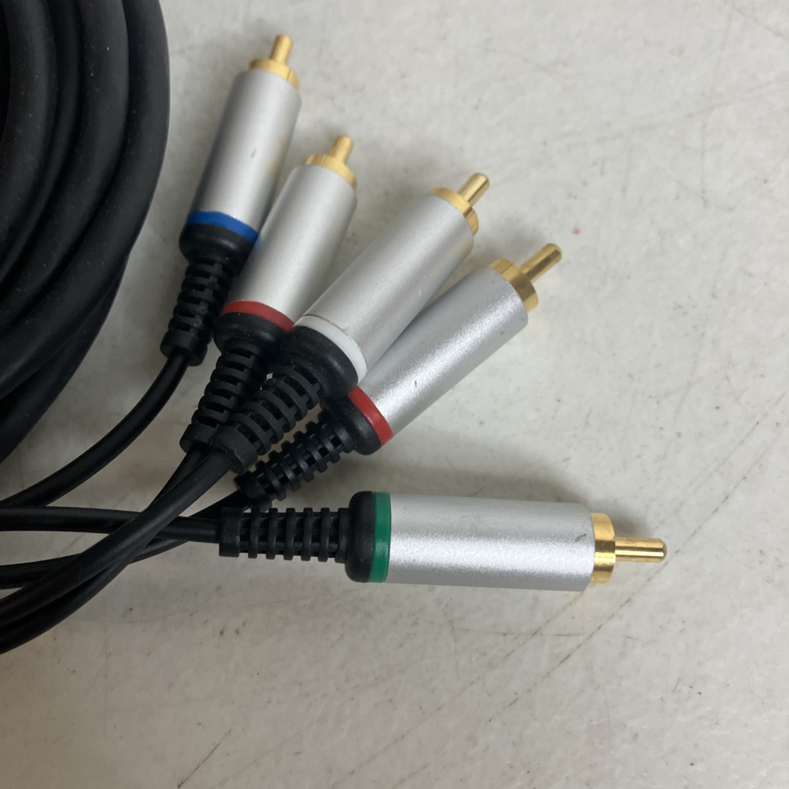 OFFICIAL GENUINE SONY PLAYSTATION PS COMPONENT AV CABLE 5-RCA Gold Tip