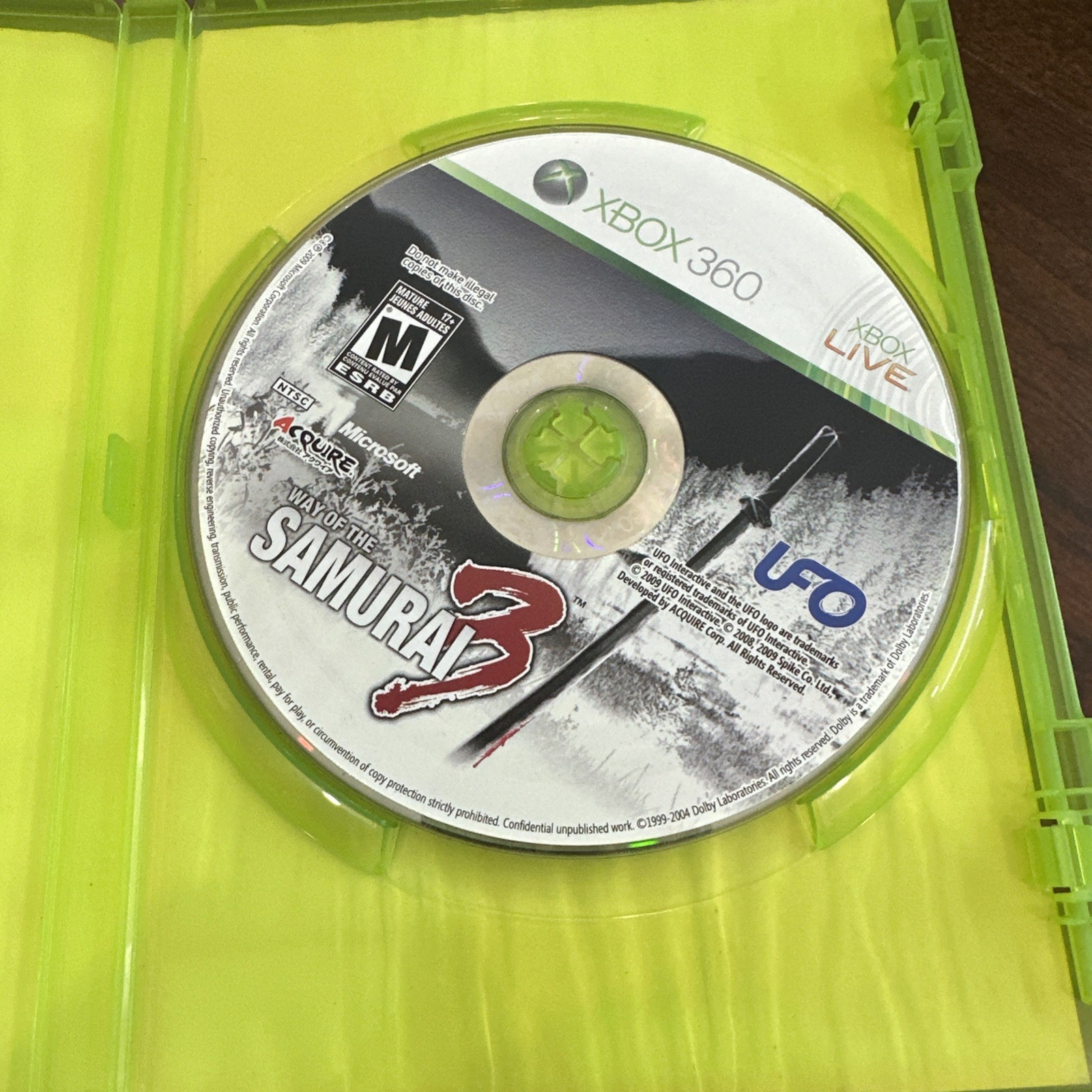 Way of the Samurai 3 (Xbox 360, 2009) UFO Interactive No Manual