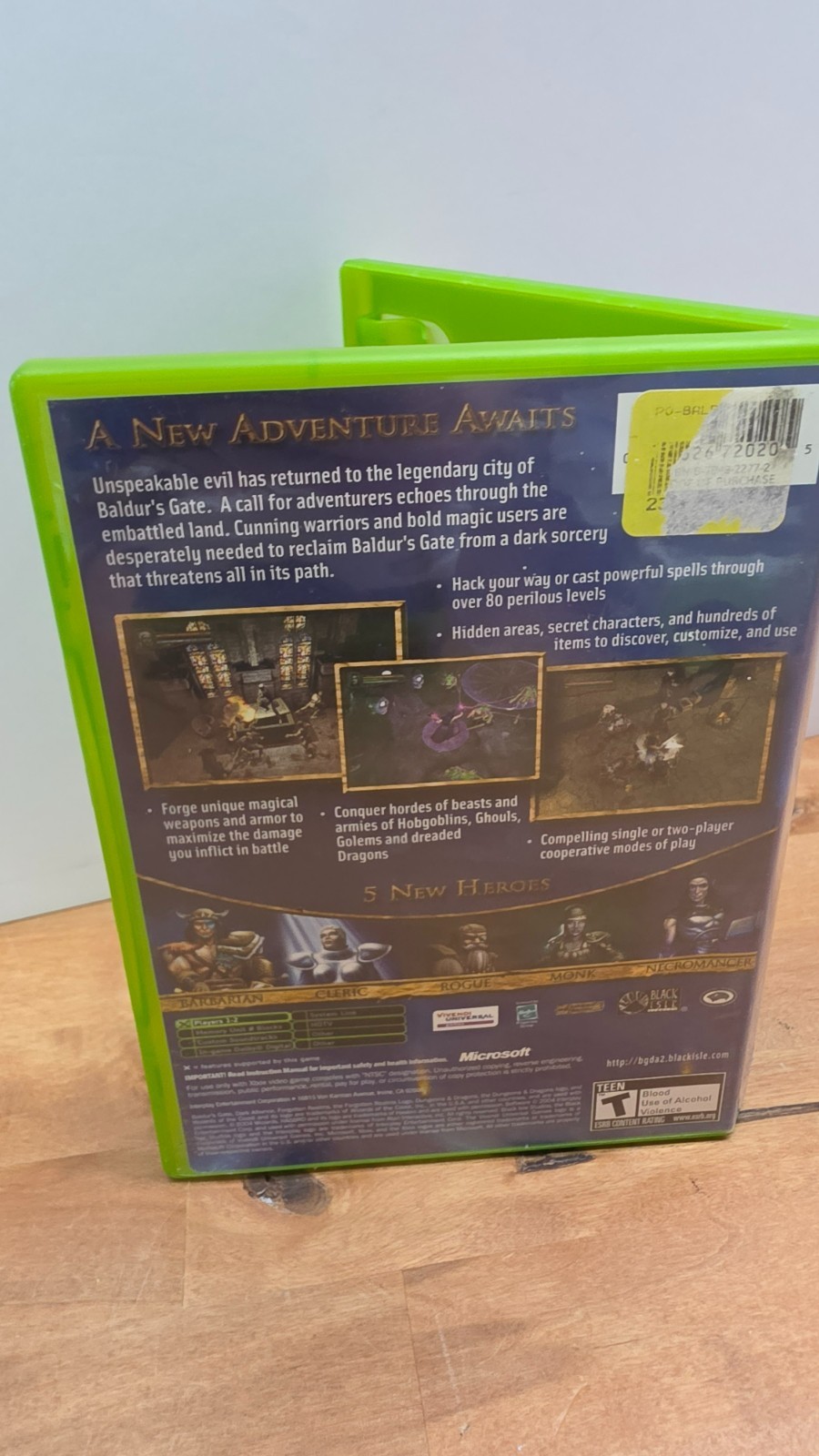 Baldur’s Gate: Dark Alliance II 2 (Xbox) No manual