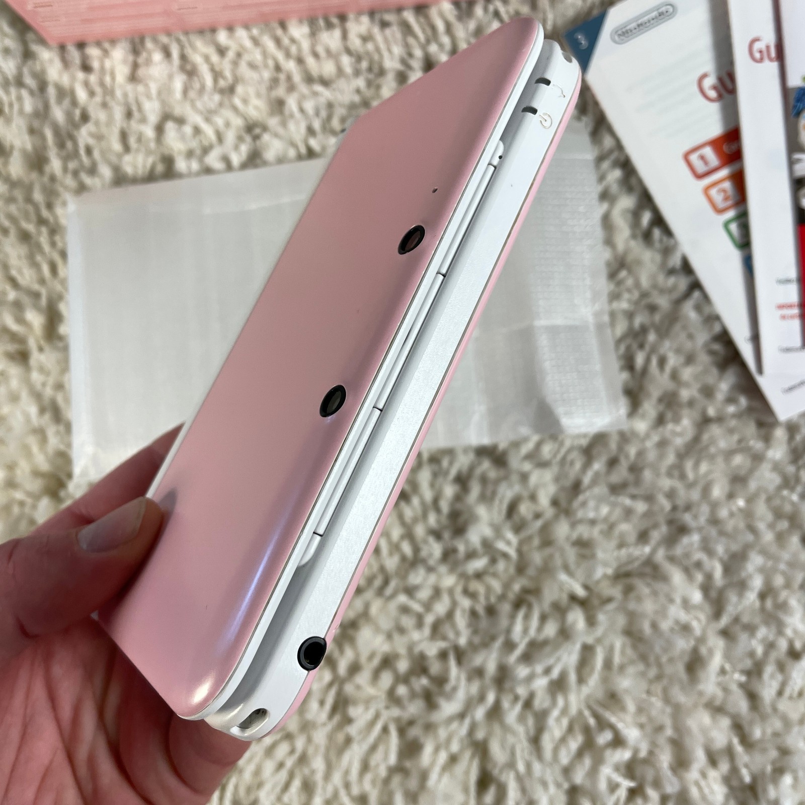 Nintendo 3DS XL Pink White Handheld System Console SPR-001 Complete in Box CIB