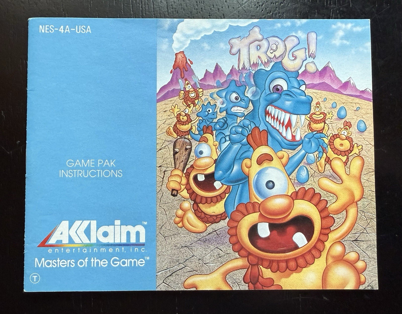 Trog! MANUAL ONLY (Nintendo, NES 1991) Combine Shipping on Multiple