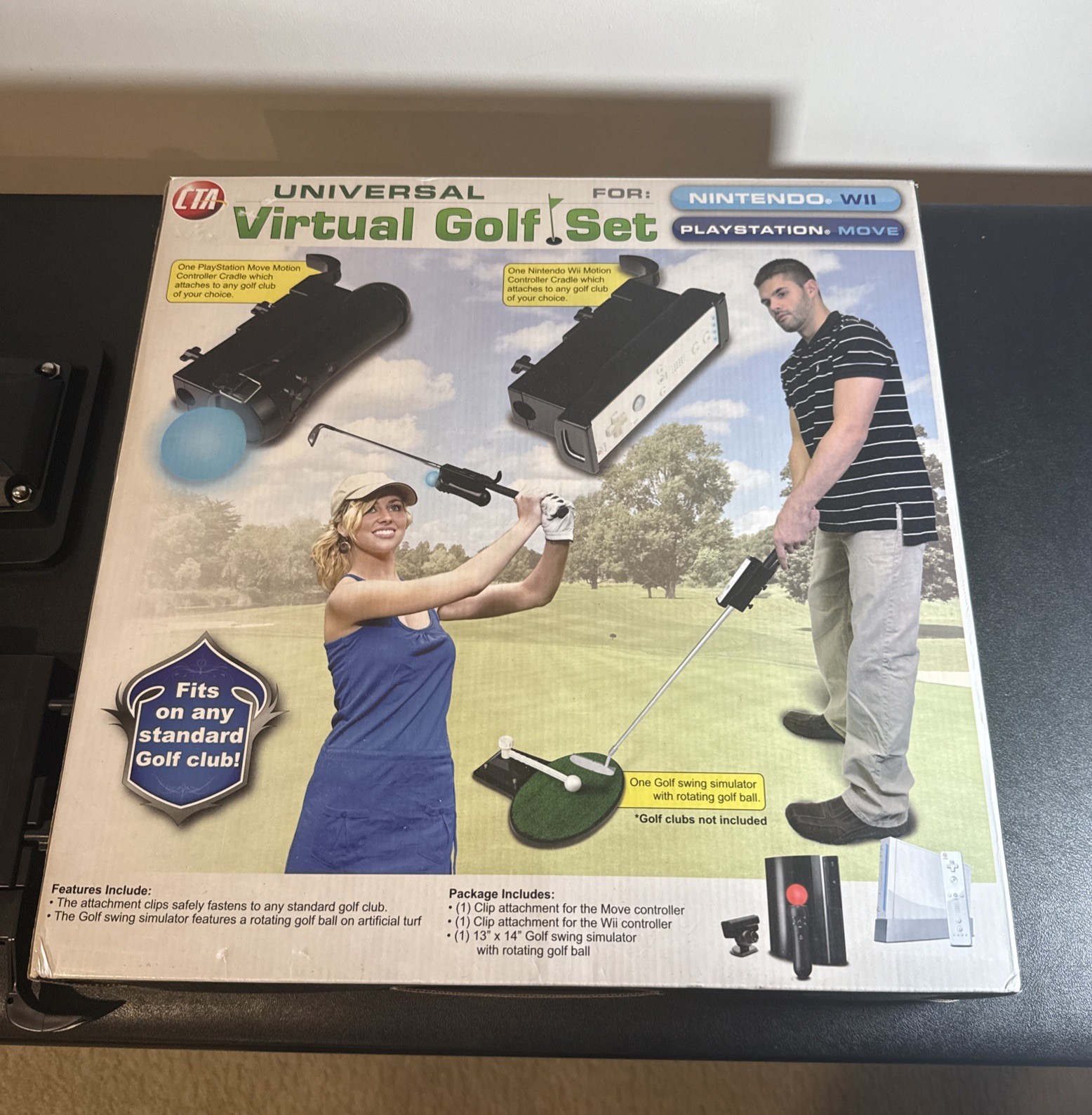 CTA Universal Virtual Golf Set For Nintendo Wii & PS Move Includes All Pieces