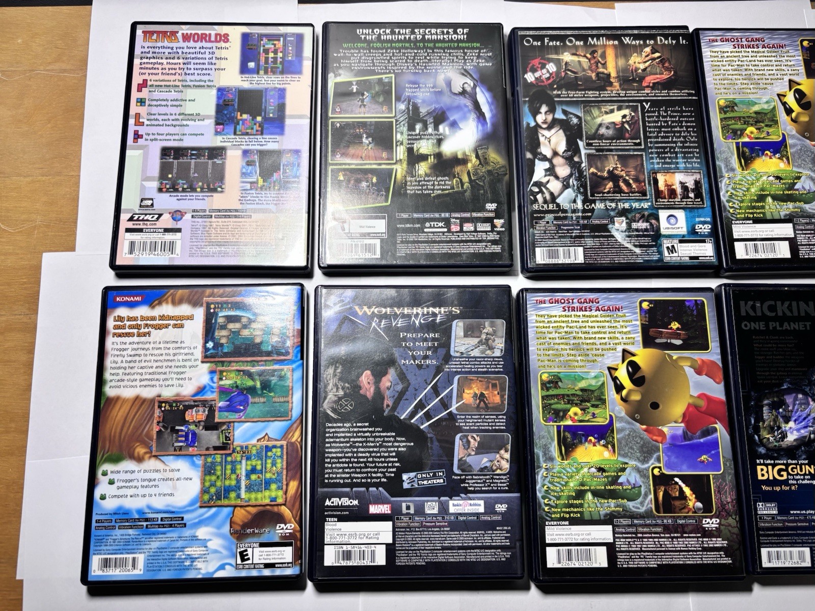 12 PlayStation 2 PS2 Games CIB Tested Lot Ratchet Sphinx Pac-Man Haunted Mansion