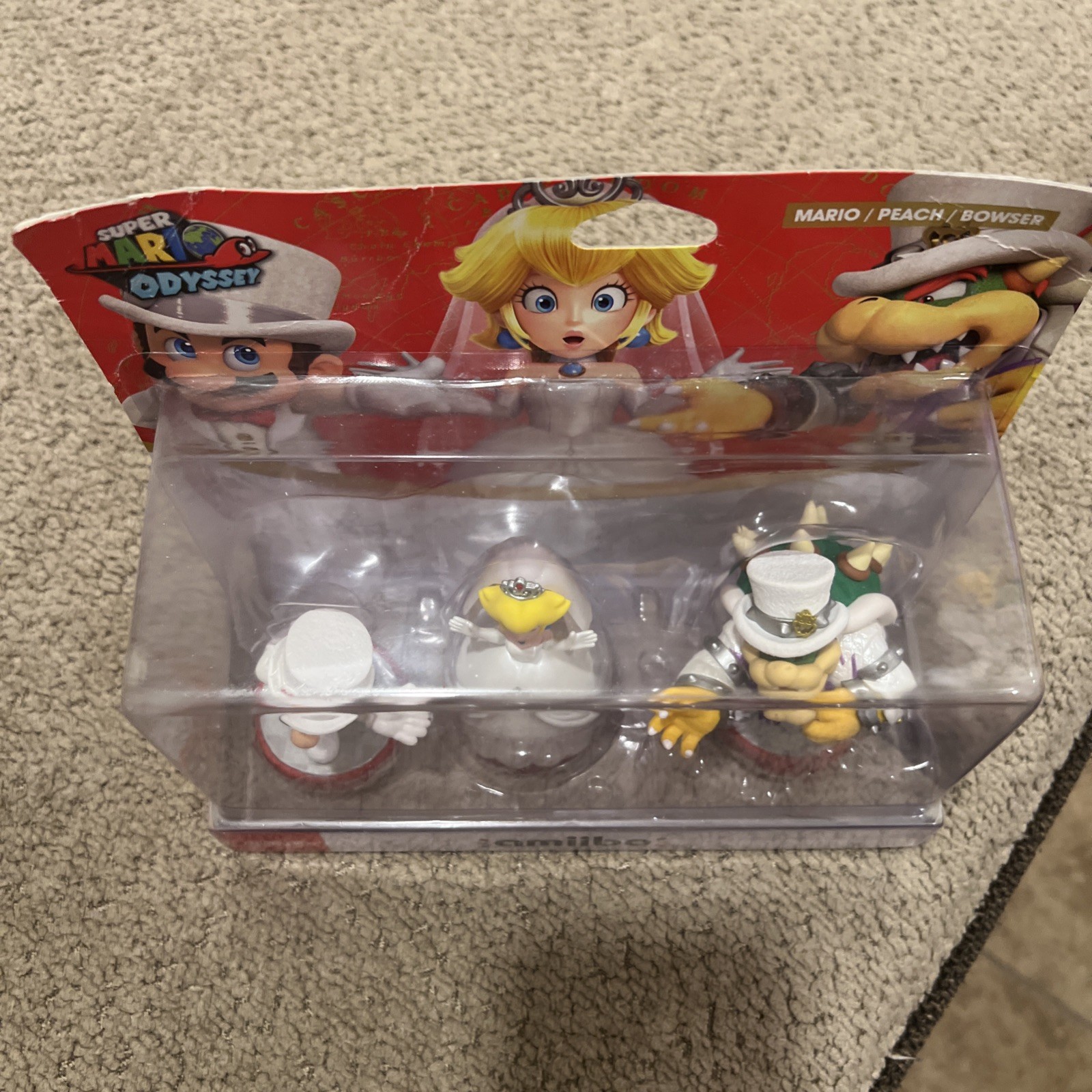 Nintendo amiibo Mario Odyssey Character Figure Pack Wedding 3 Pack