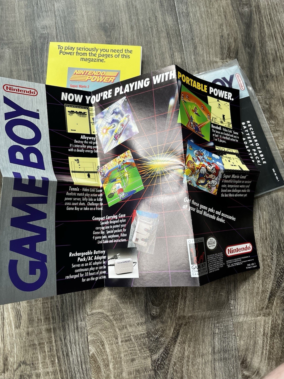 Nintendo Original Game Boy Rechargeable Battery Pack AC Adapter CIB Tested