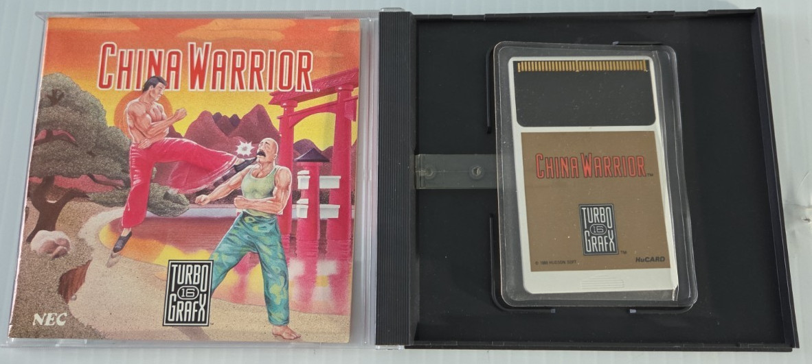 China Warrior TurboGrafx 16 NEC Game Manual & Case