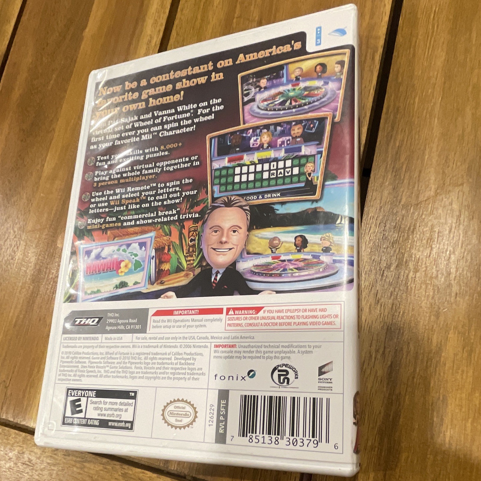 Wheel of Fortune Nintendo Wii Board Game THQ E NTSC-U/C Manual Included