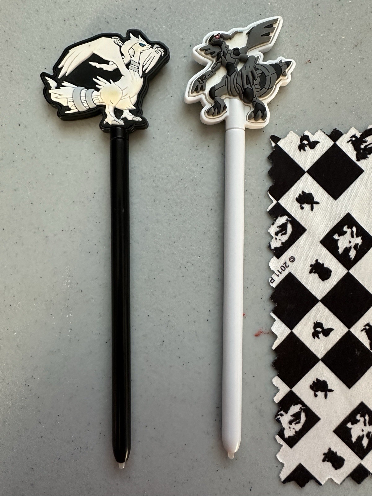 2011 Pokemon Black And White Nintendo DS Styluses, Cases And Cleaning Cloth Used
