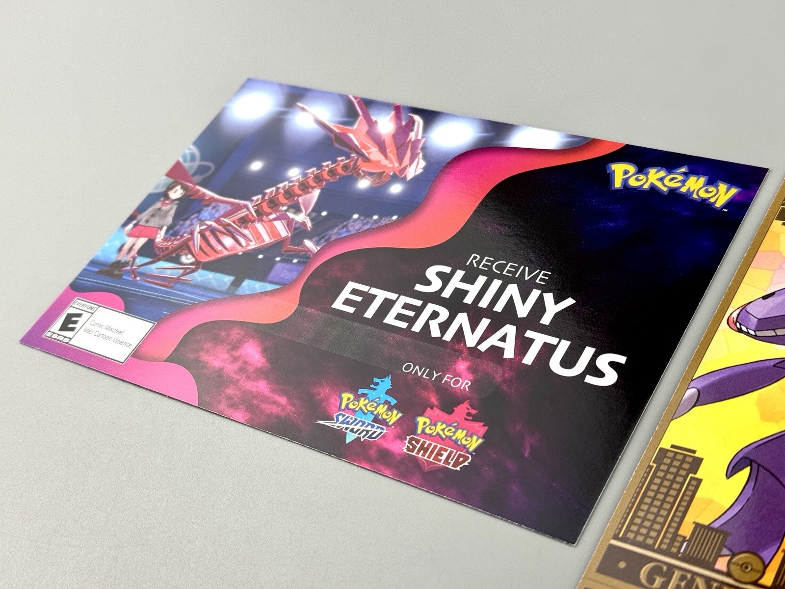 Pokémon Sword Shield Shiny Eternatus Genesect Volcanion UNSCRATCHED CODE EXPIRED