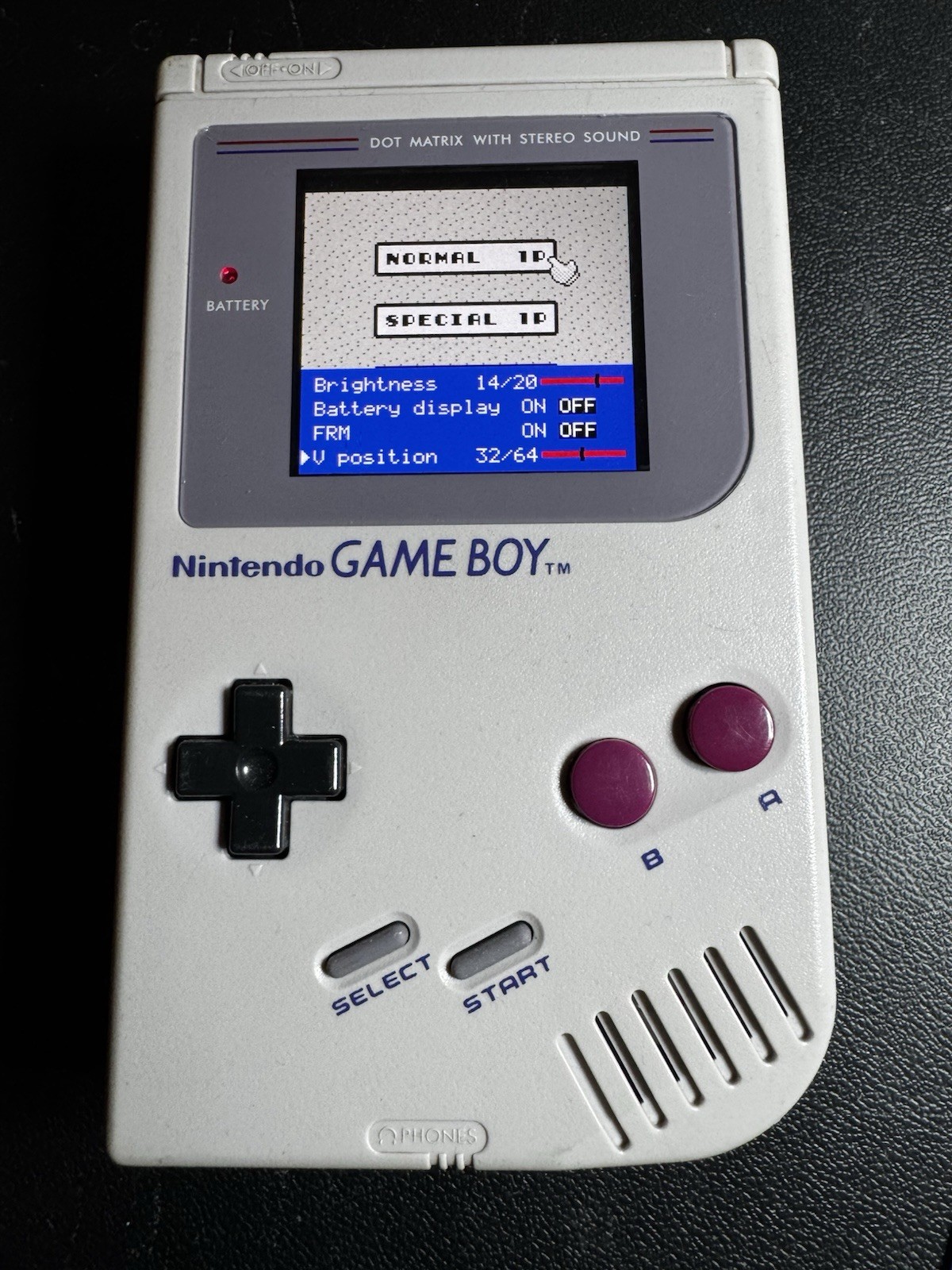 Original Nintendo Game Boy Q5 OSD Backlit LCD IPS New Screen Nice Condition!