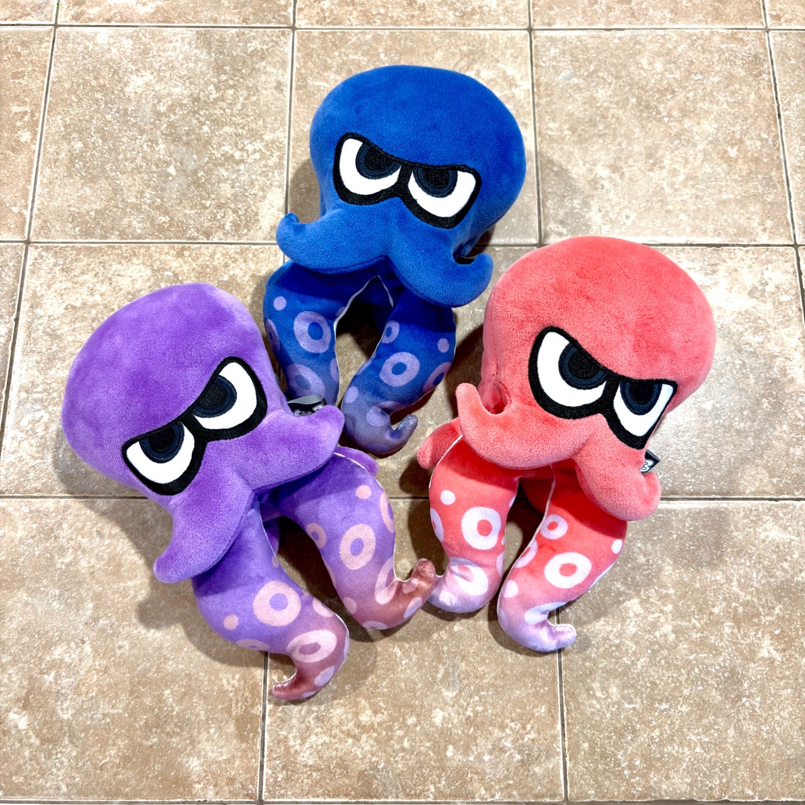 Official Splatoon 3 All Star Collection Blue Red Purple Octoling Plush x3 Sanei