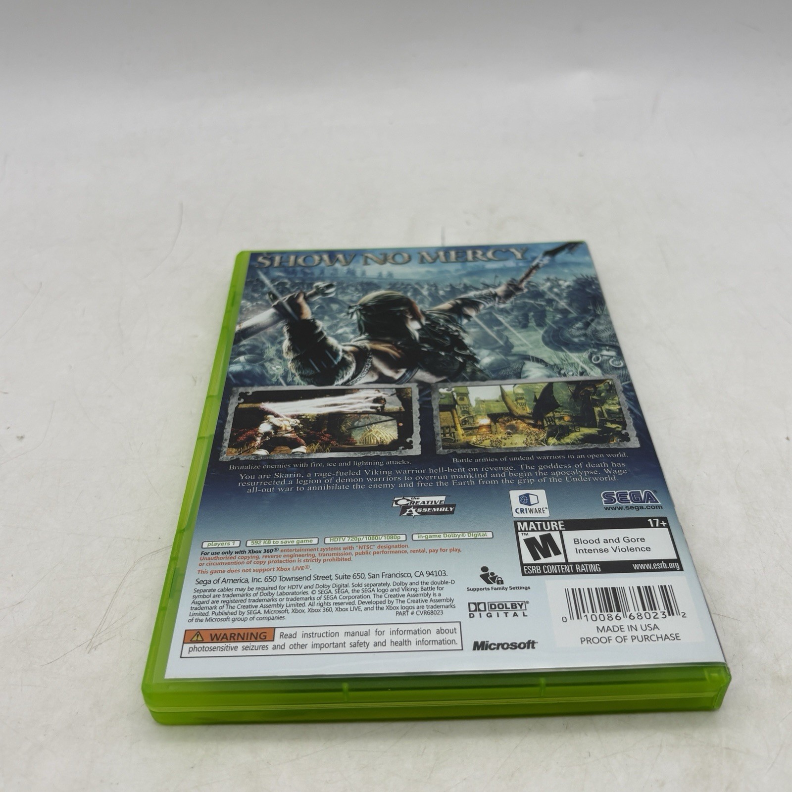 Viking Battle for Asgard Xbox 360 Complete w/ Manual CIB Tested