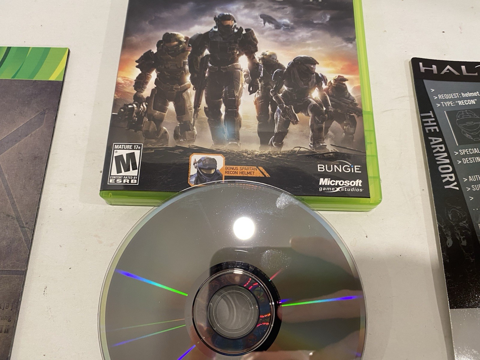 Halo Reach (Xbox 360) Complete With Unused Recon Helmet Bonus Content Code