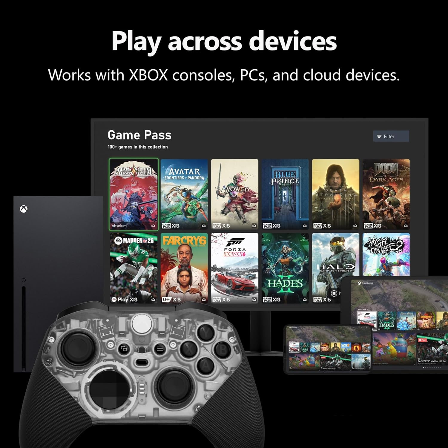 Xbox Wireless Gaming Controller | Elite Series 2 Core | Translucent Black | Cons