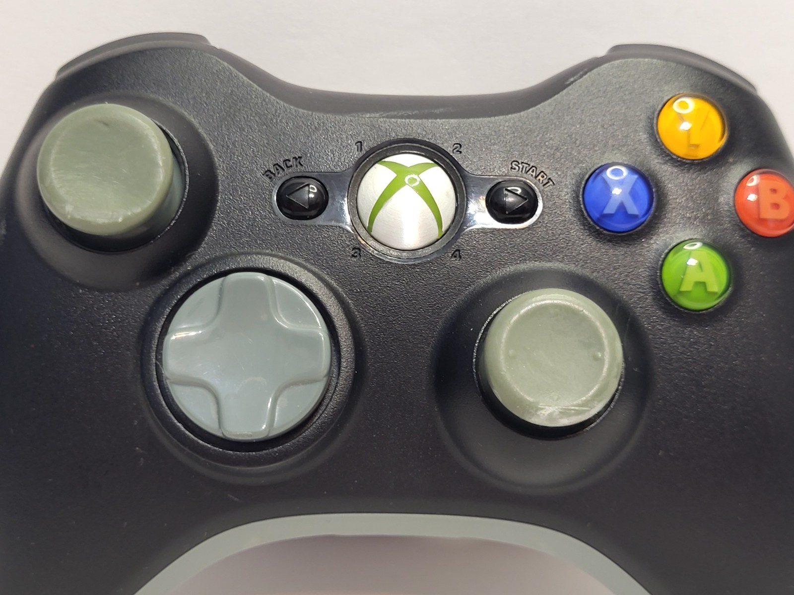 Microsoft Xbox 360 Official OEM Black & Grey Wireless Controller Genuine