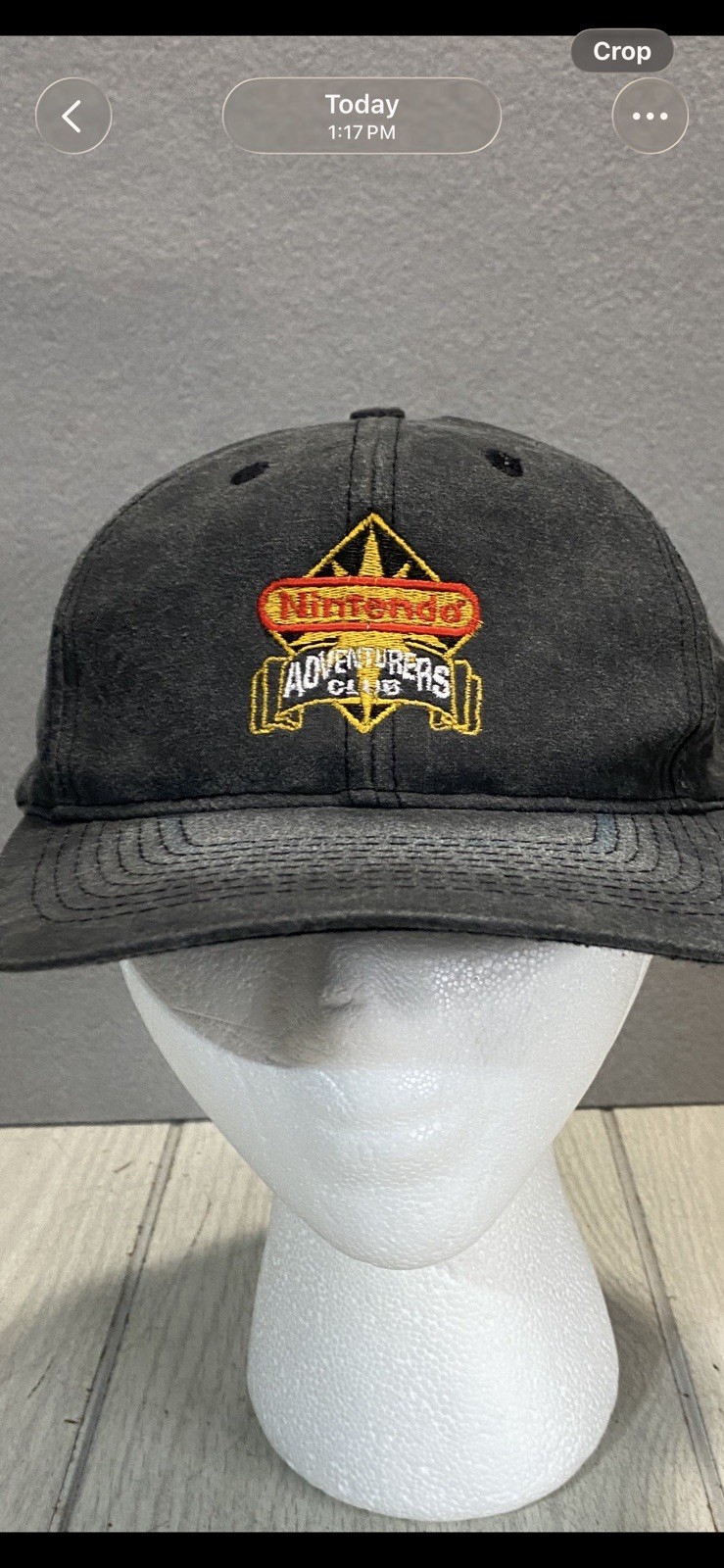 Nintendo Adventures Club Hat Gray RARE!