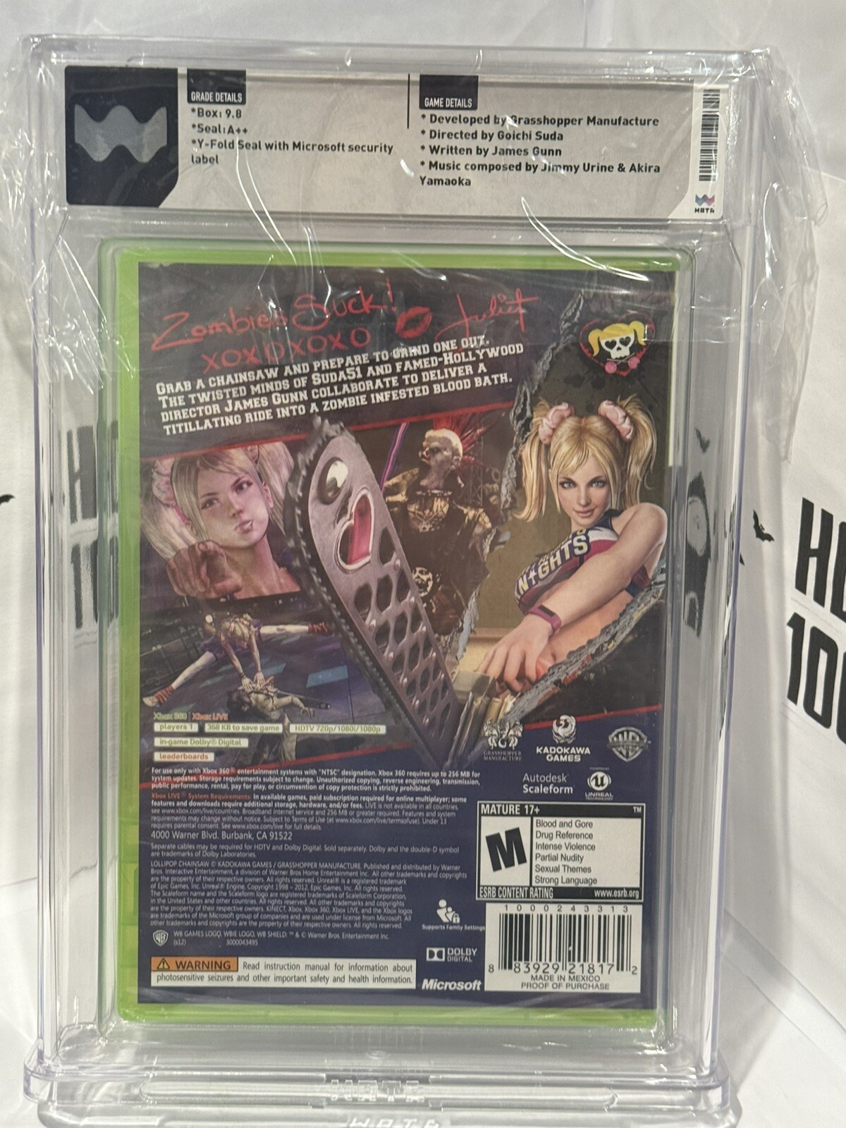 Lollipop Chainsaw (Microsoft Xbox 360, 2012) Sealed Graded Wata 9.8 A++
