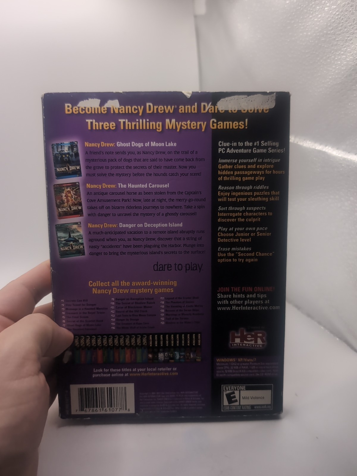 Nancy Drew Triple Threat 2 PC Complete in Box w/ Slipcover