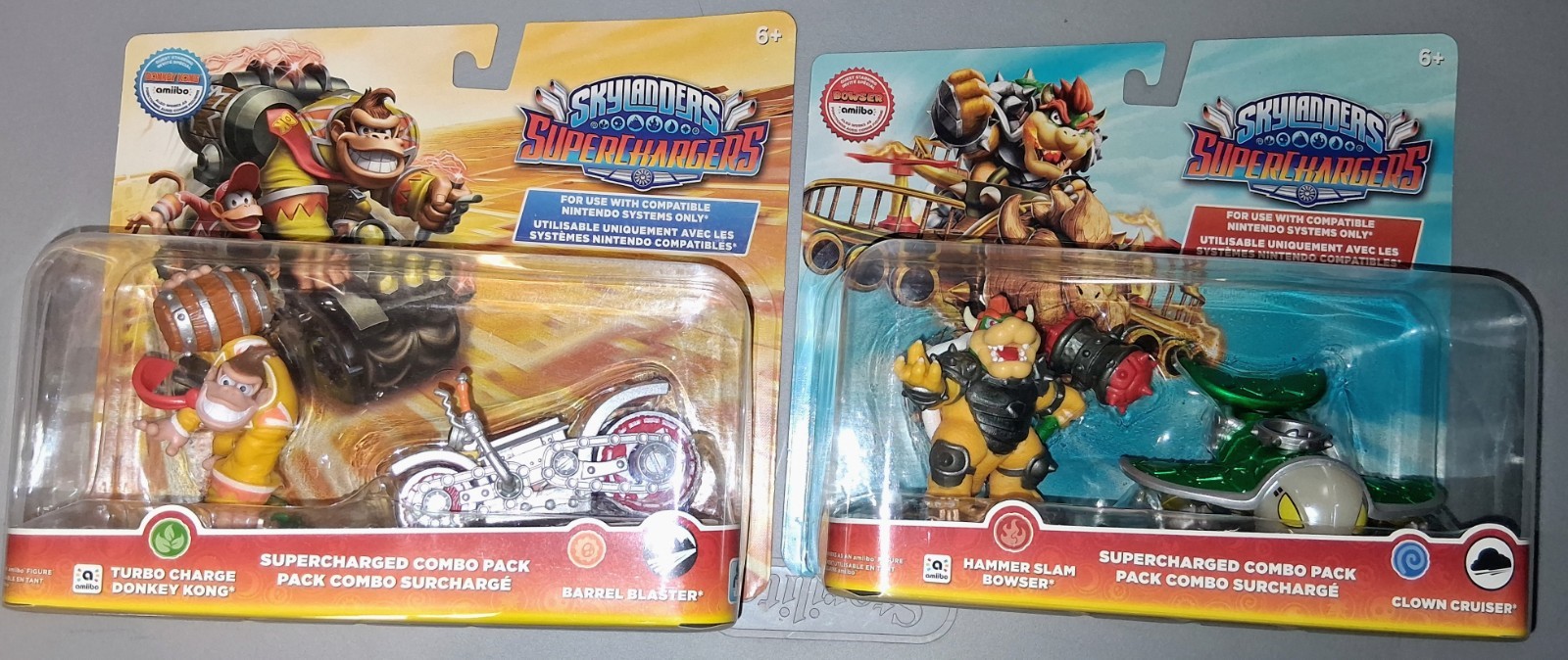 Skylanders Superchargers Hammer Slam Bowser & Turbo Charge Donkey Kong Amiibo