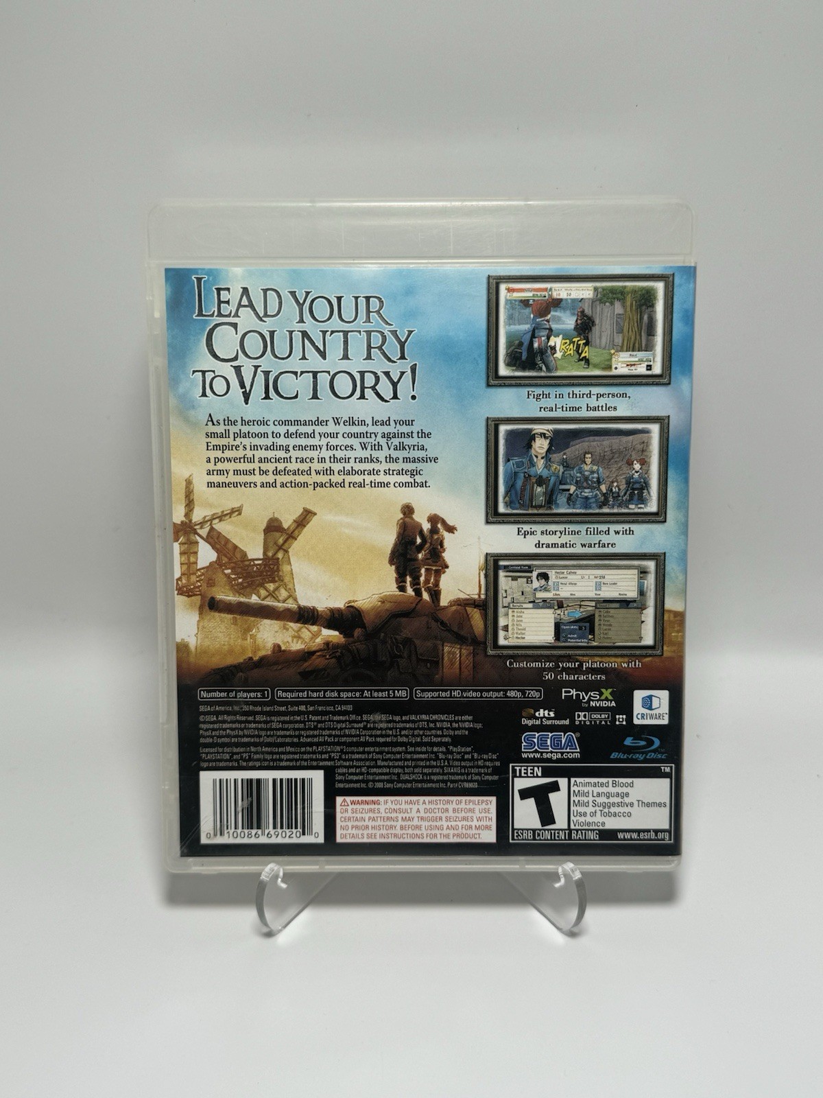 Valkyria Chronicles (Sony PlayStation 3, 2008) PS3
