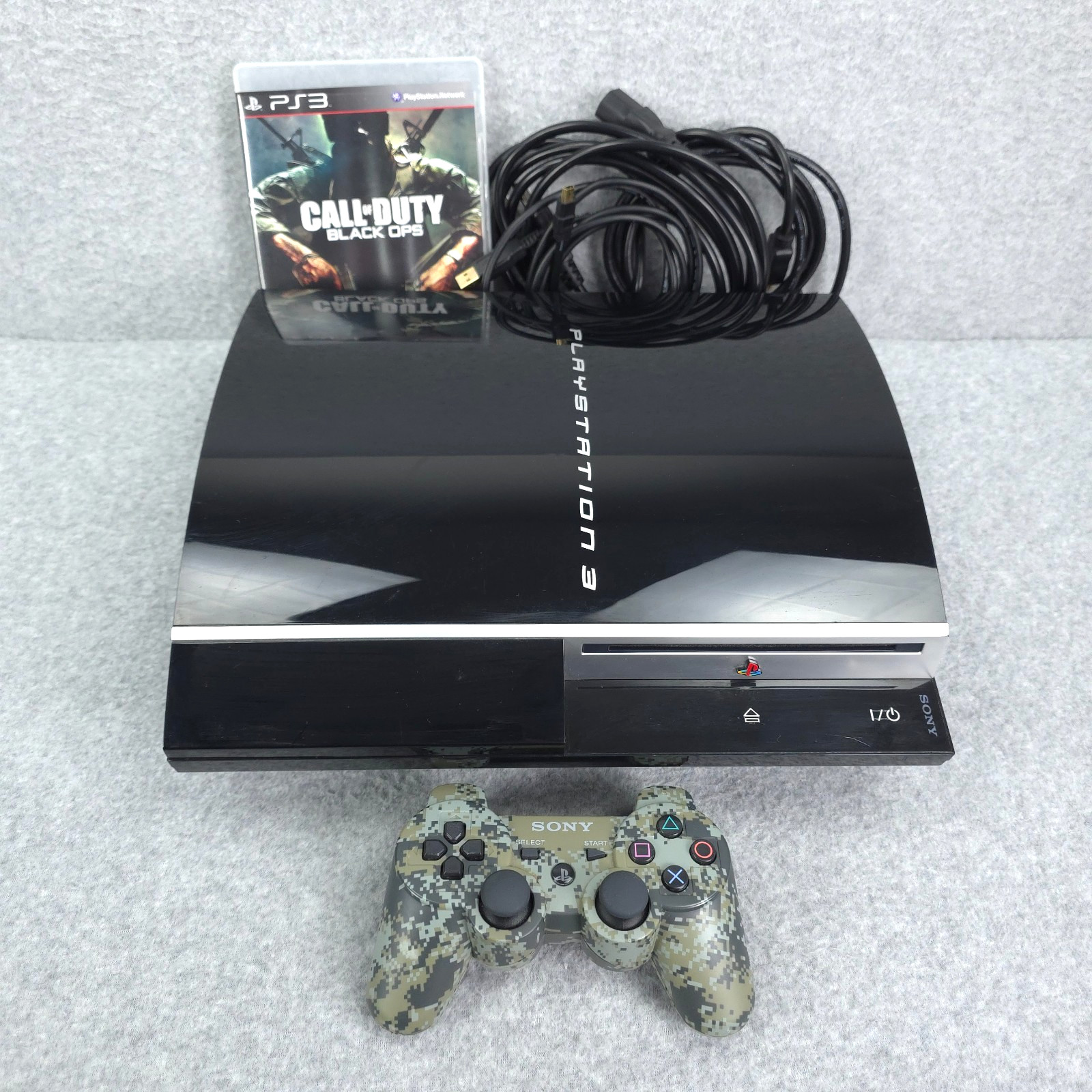 Sony PlayStation 3 Console CECHK01 Fat 80gb Tested With Controller COD Black Ops