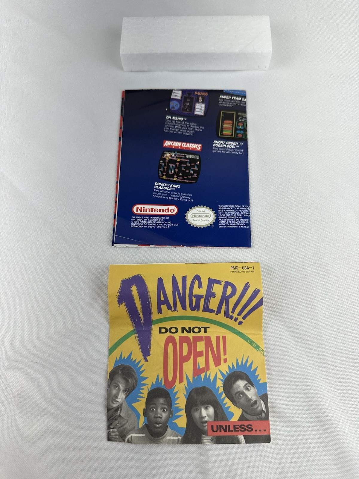 Dr Mario Nintendo NES Game 1990 Complete Box Manual Poster Foam Japan Original
