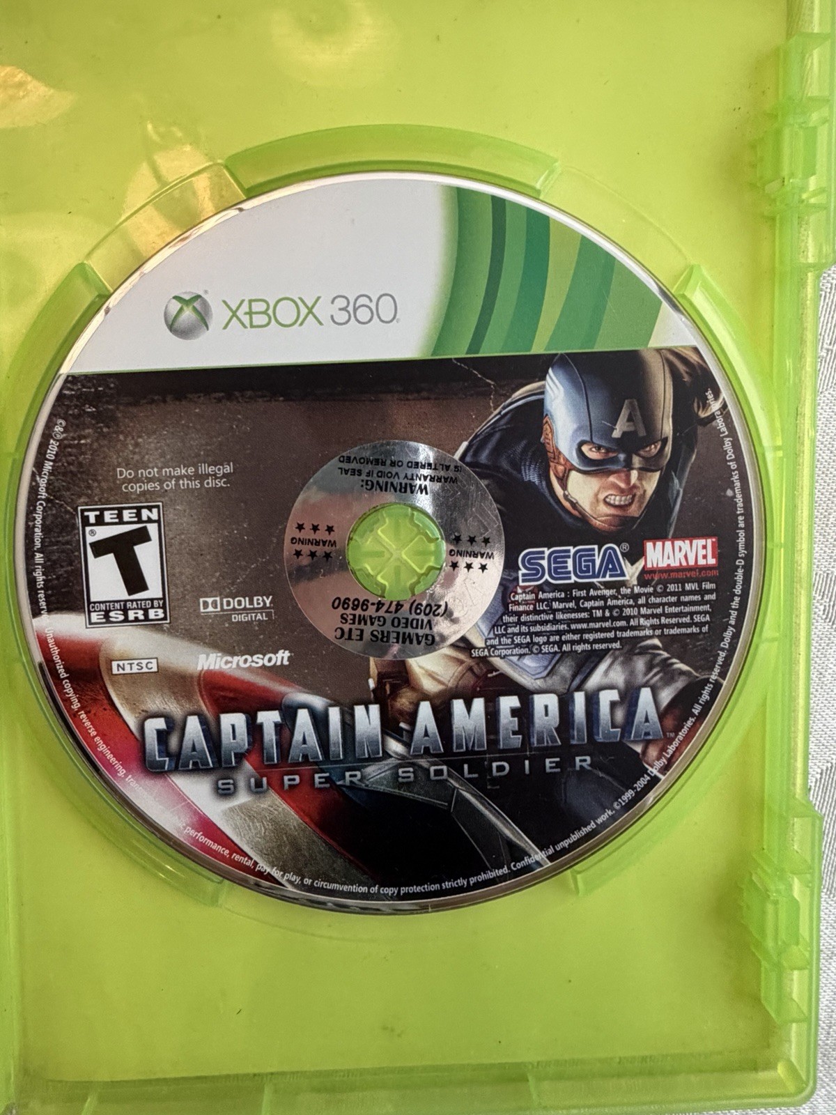 Captain America: Super Soldier Xbox 360 Complete