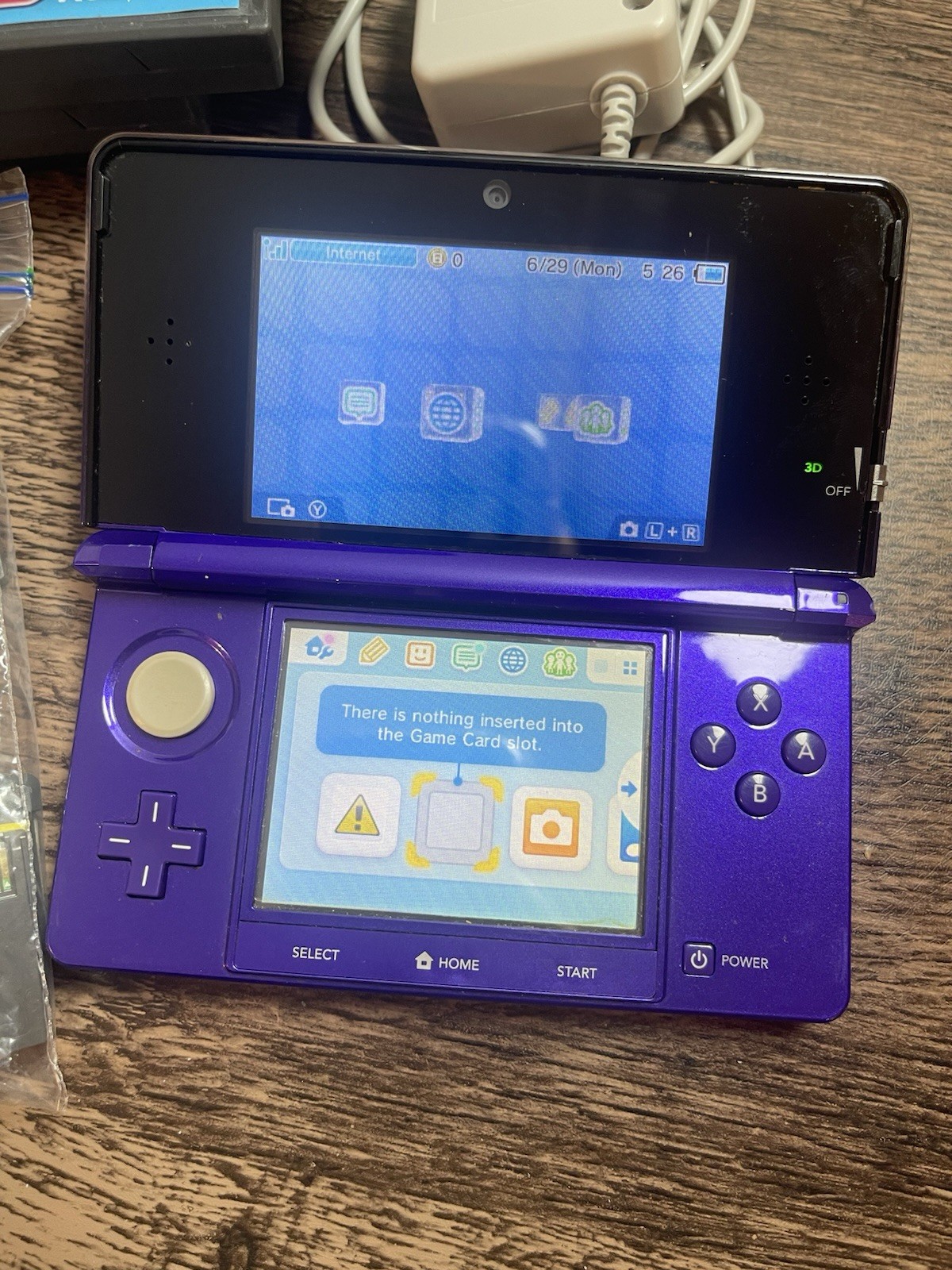 Nintendo 3DS Midnight Purple Portable Gaming Console & 35 Games