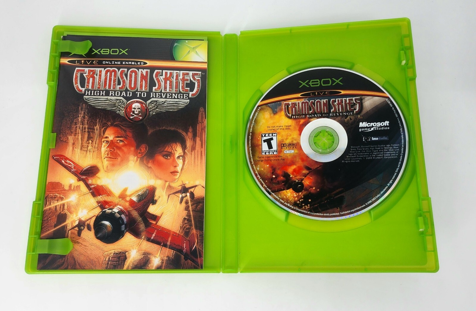 Crimson Skies: High Road to Revenge (Microsoft Xbox, 2003) CIB- NOT FOR RESALE!