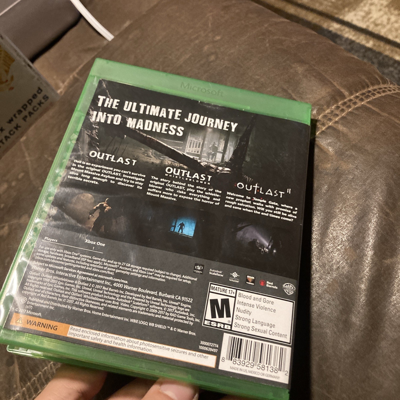 Outlast Trinity – Microsoft Xbox One One Disc Only Not Complete