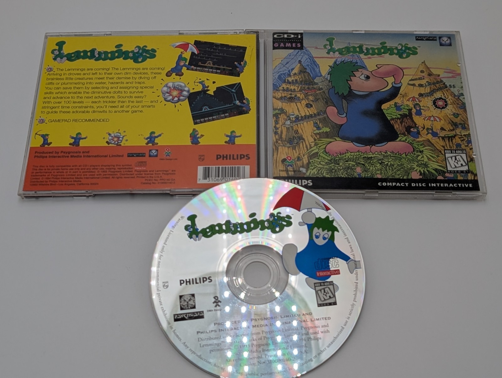 Lemmings Philips CDI CD-I Complete NA Copy Tested Working