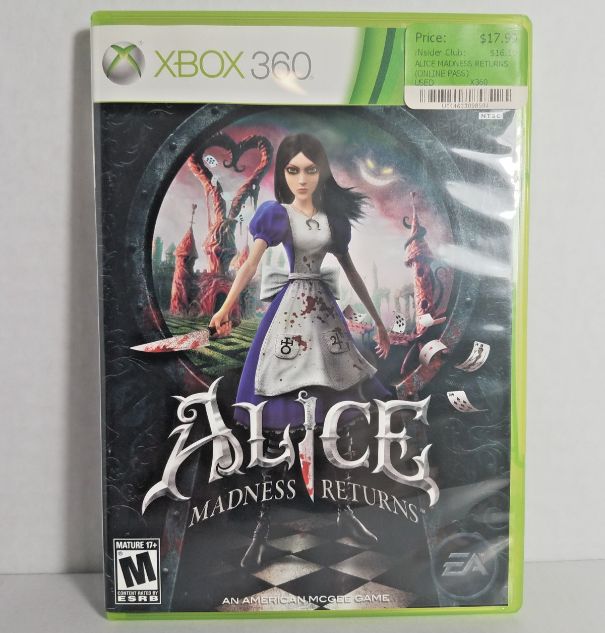 Alice: Madness Returns Xbox 360 Case Disk 2011 Electronic Arts