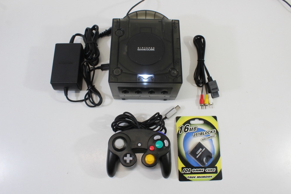 Nintendo Gamecube Clear Black Console Controller AC AV Memory Card NTSC-U/C US