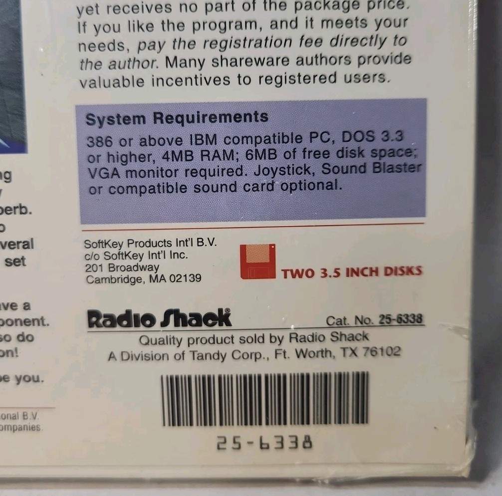 vintage Radio Shack ONE MUST FALL PC DOS game 3.5″ Disk – New In Shrink Wrap