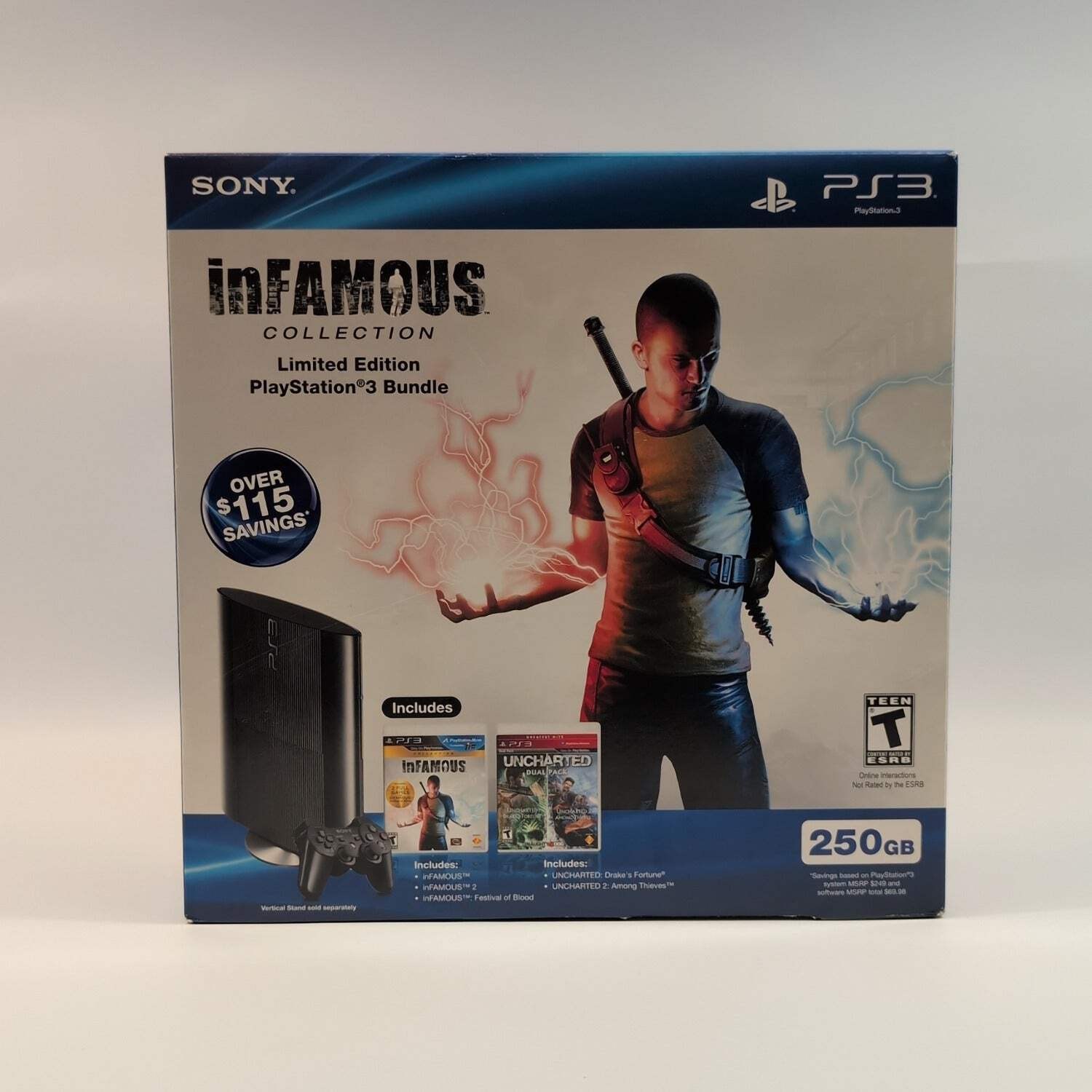 Factory Sealed Sony PS3 Super Slim PS3 250GB Limited Edition inFAMOUS Bundle