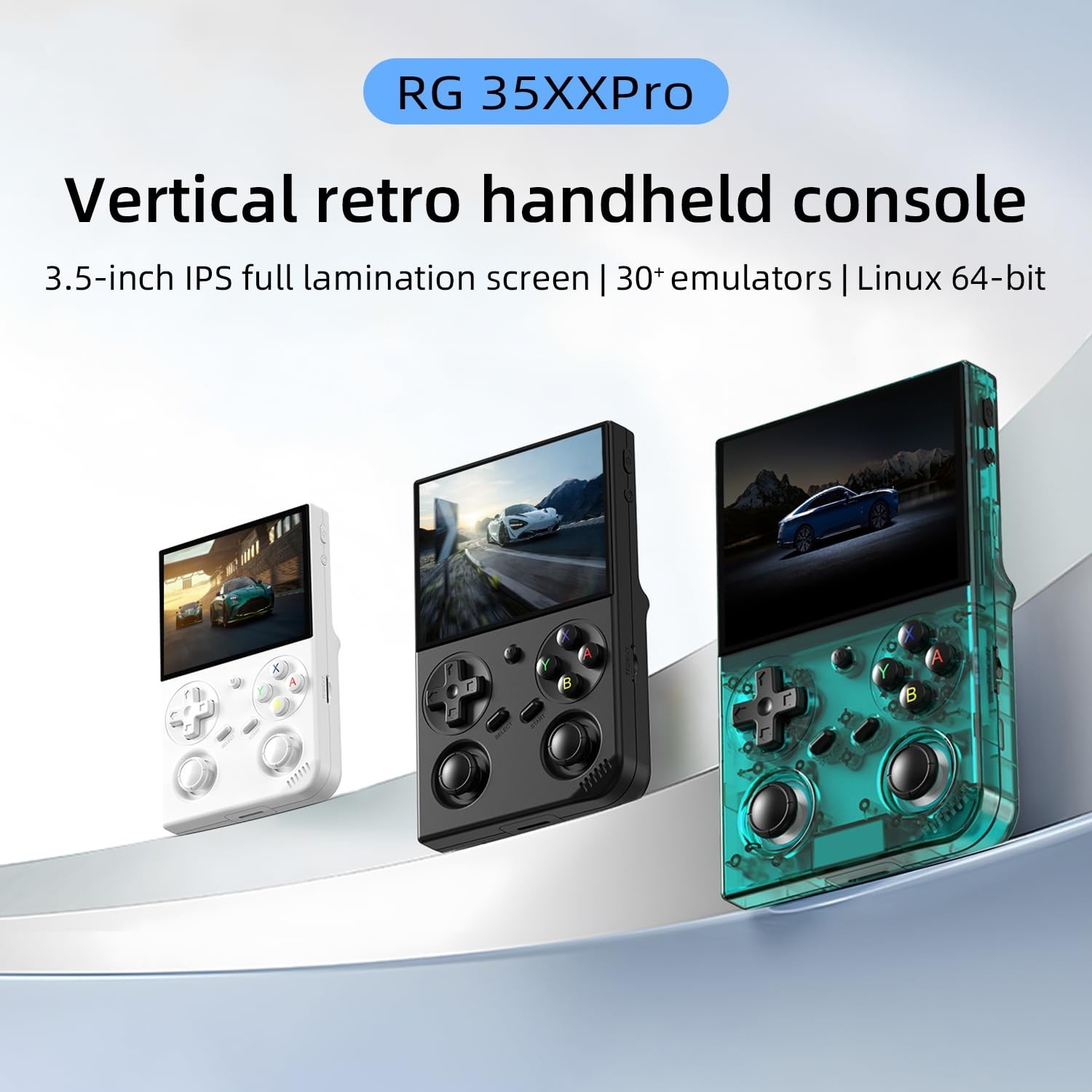 RG35XX Pro Retro Handheld Game Console, 3.5″ IPS, HDMI, WiFi, 64G+4353 Games