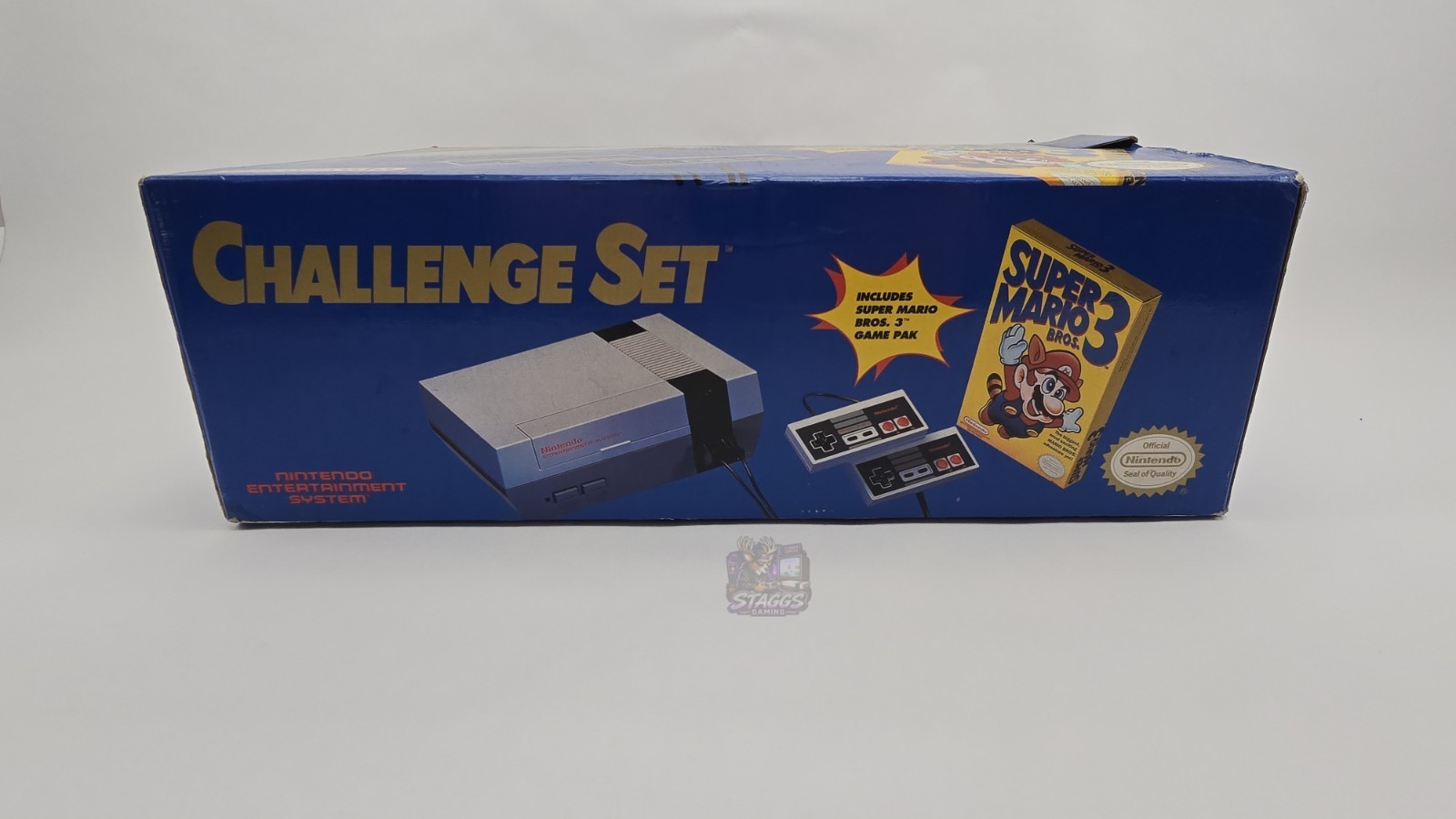 CIB Nintendo NES Console Challenge Set w/Super Mario 3 NFR Label, Tested/Work