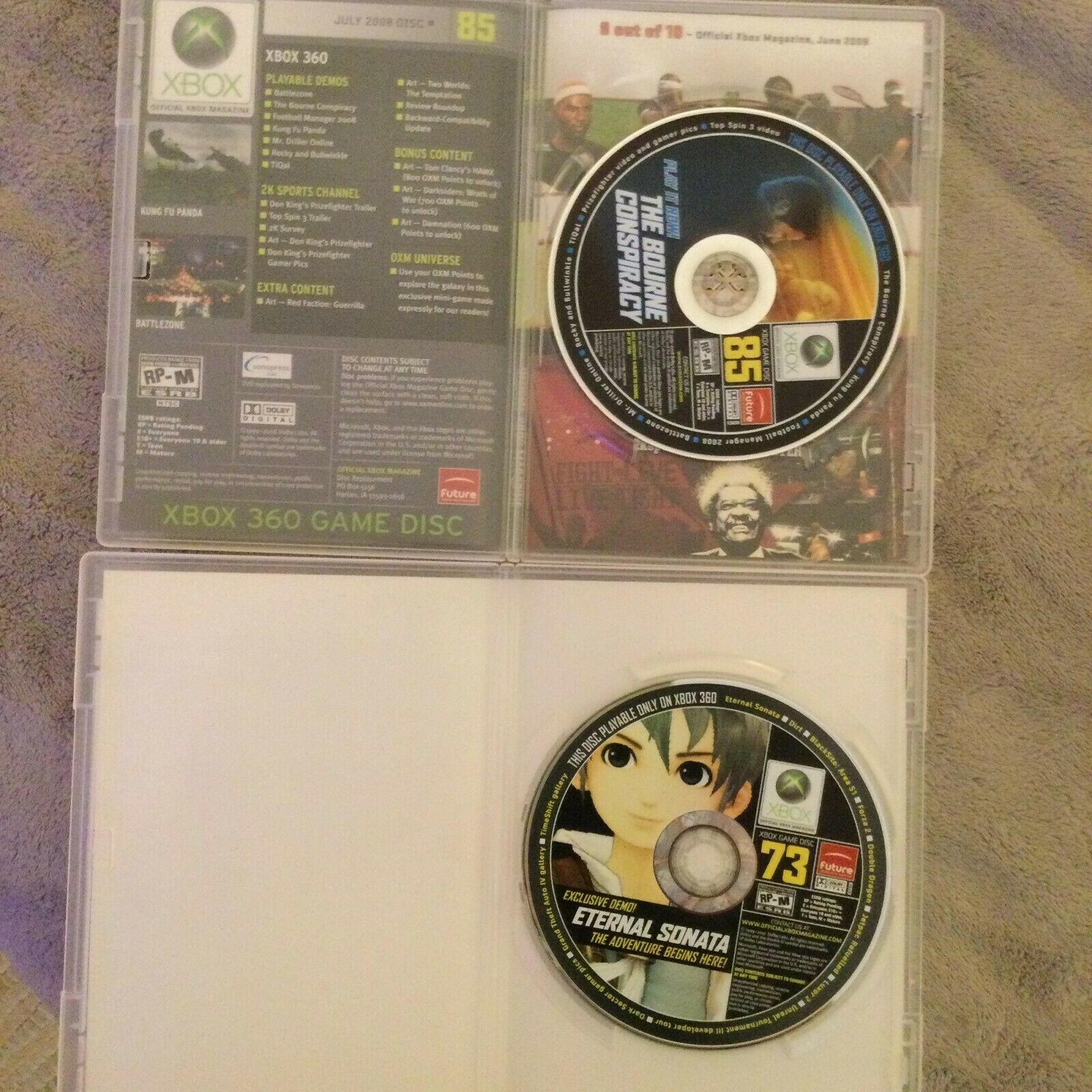 XBOX OFFICIAL MAGAZINE 7 PLAYABLE DEMOS LOT OF 2 ( SEE NOTES)