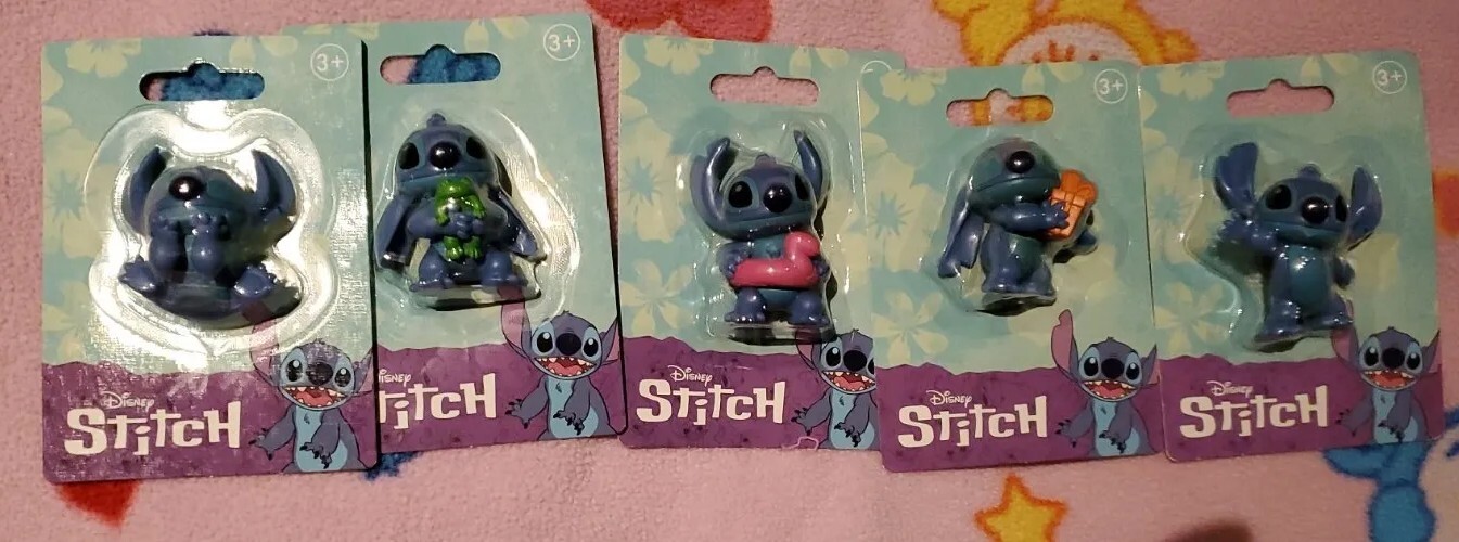 Disney Stitch Mini Figures STITCH New Disney LOT OF 5