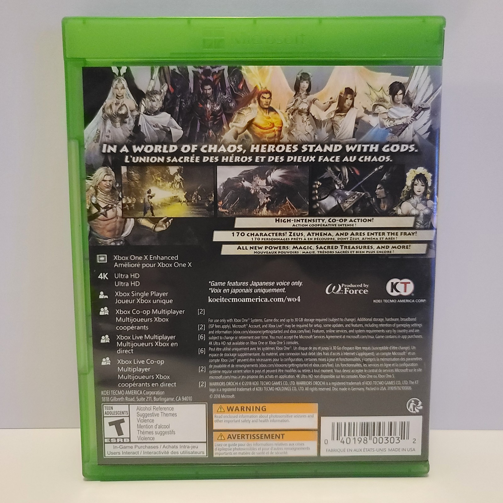 Warriors Orochi 4 – Xbox One Hack And Slash Video Game