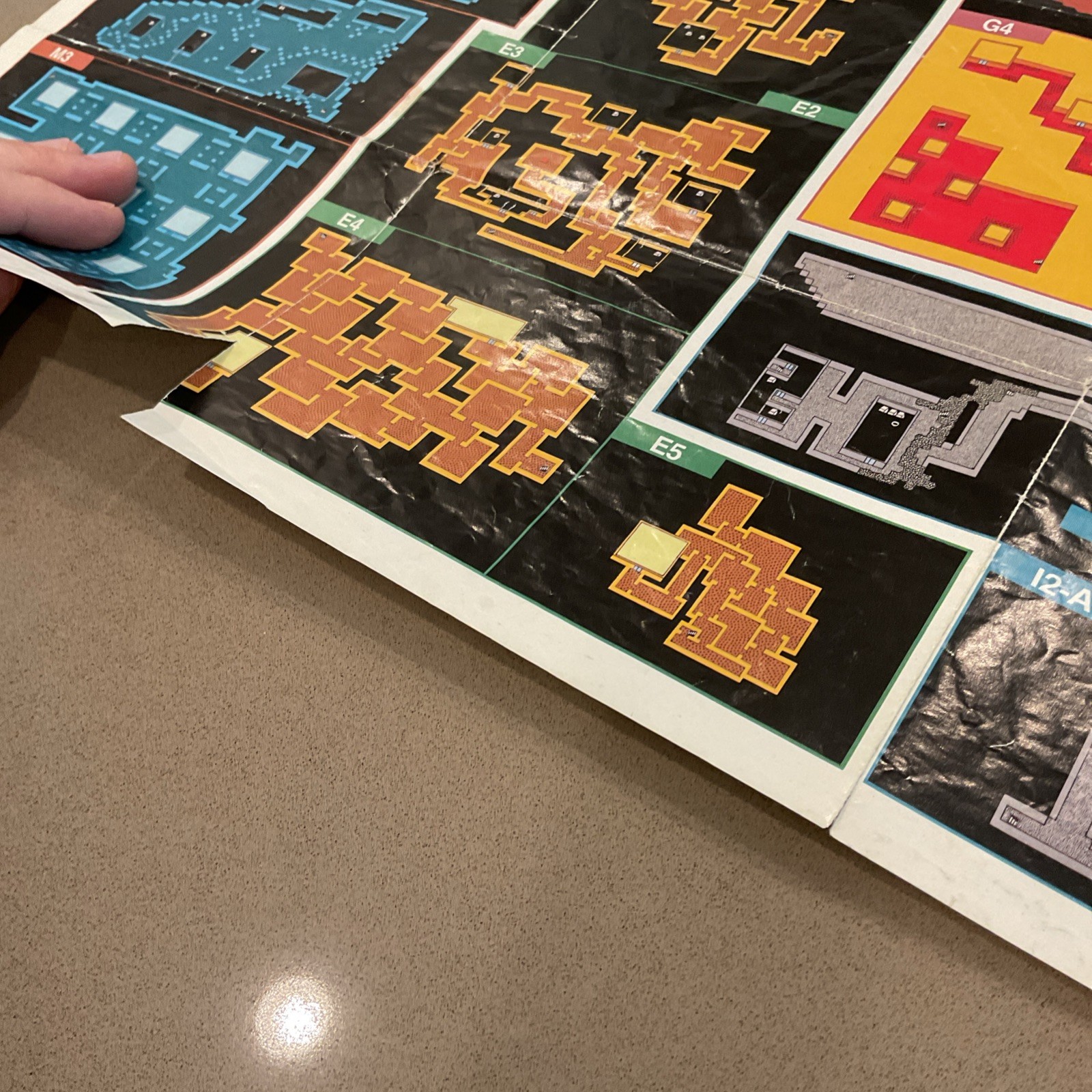 Final Fantasy Nintendo NES Manual Dungeon World Maps Chart Lot Authentic