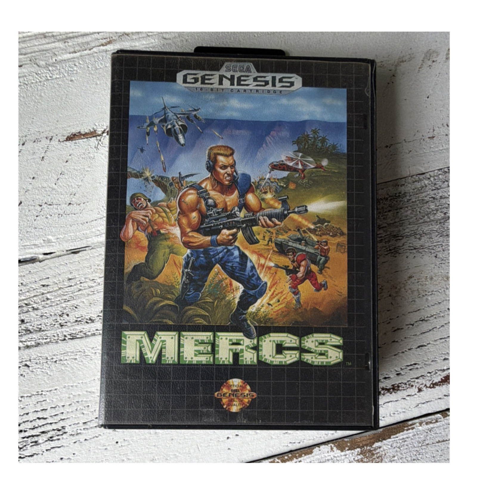 Mercs (Sega Genesis, Capcom, 1991) Manual, Case, Wolf Battlefield Series