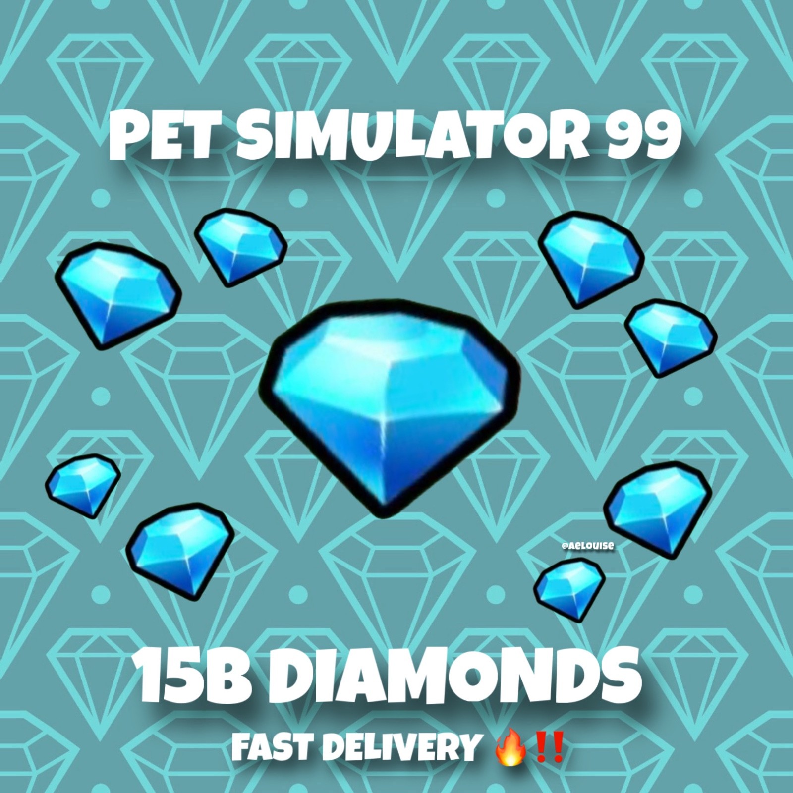 15 BILLION GEMS (PS99) 💠 – PET SIMULATOR 99 🐾🔥🌟 – FAST DELIVERY ‼️ SAME DAY