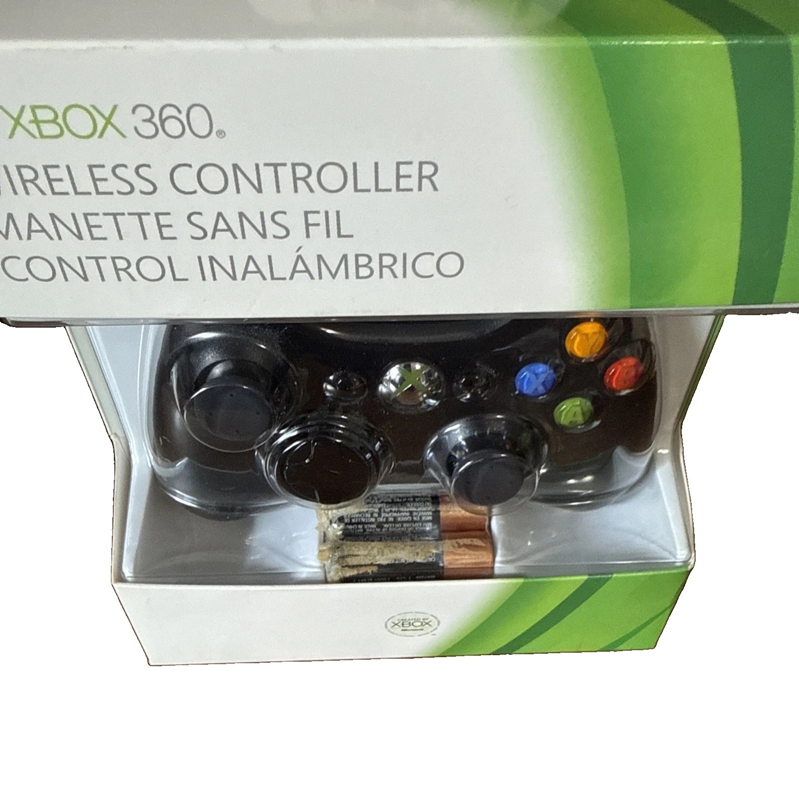 Sealed Microsoft Xbox 360 Wireless Glossy Black Controller in Box NSF-00001