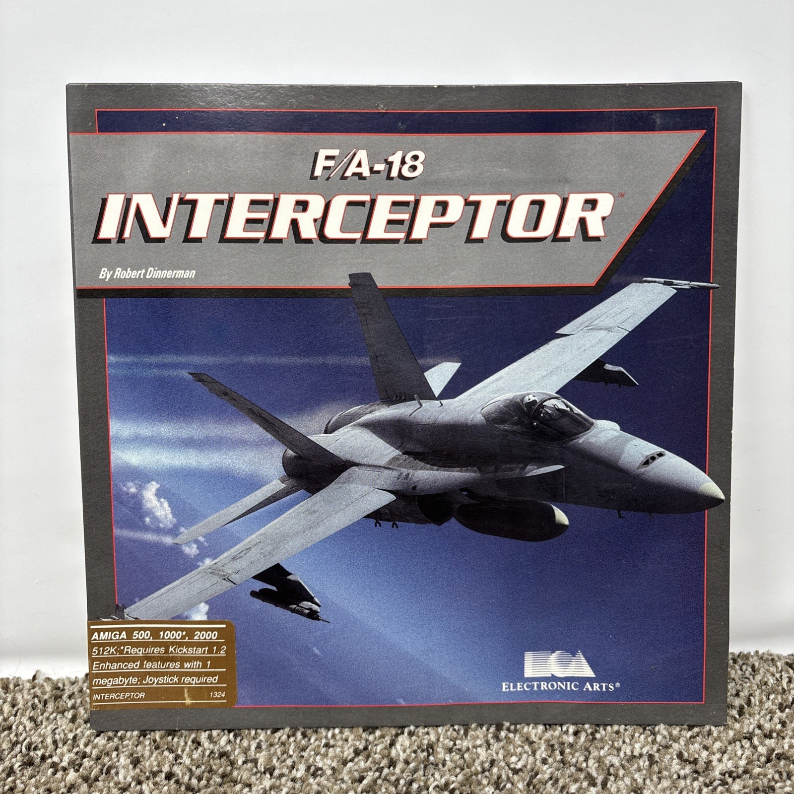 F/A-18 Interceptor Sleeve-Manual-Amiga Vintage Untested