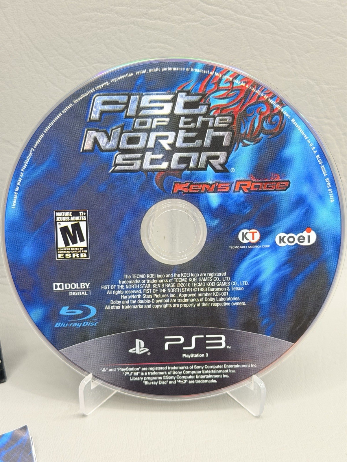 Fist of the North Star: Ken’s Rage (Sony PlayStation 3 PS3, 2010) CIB – Pristine