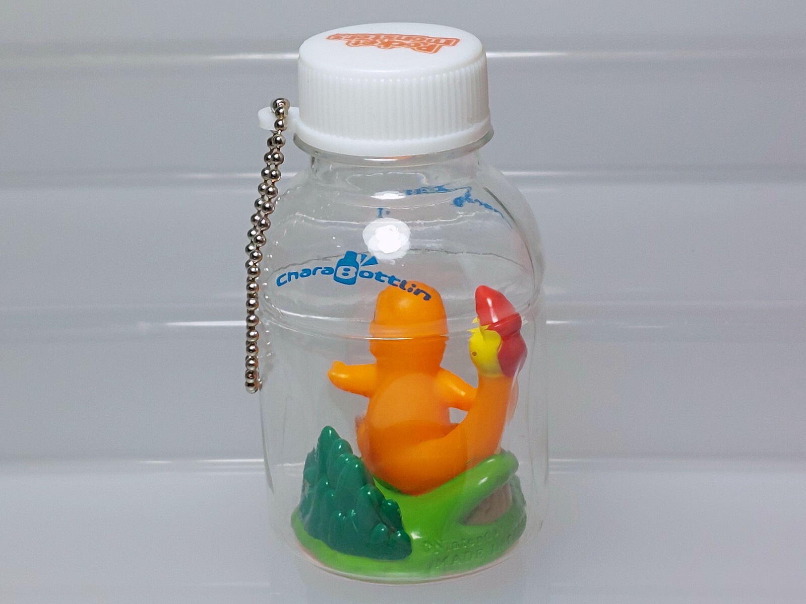 Pokemon Chara Bottlin Charmander Keychain Figure Tomy 2003 Toy Japan W02 3.2in
