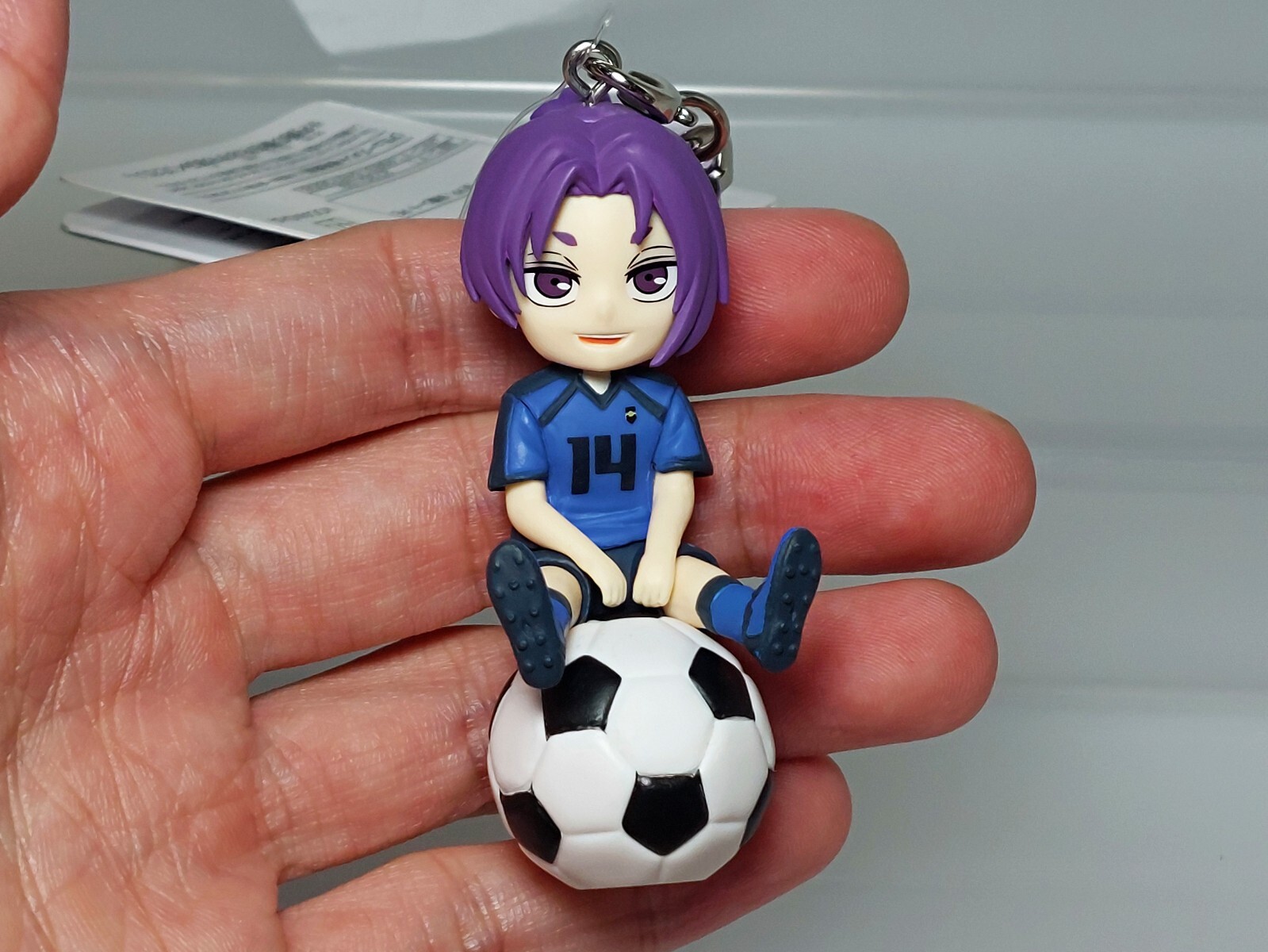 Blue Lock Puchitto Nori Masu Mikage Reo Keychain Figure Bandai Spirits 2.6in